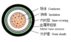 0.6/1kV交聯(lián)聚乙烯絕緣非阻燃、阻燃、無鹵低煙阻燃及耐火鎧裝電力電纜